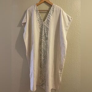 NWT World Market Kaftan | One Size | Natural Cotton